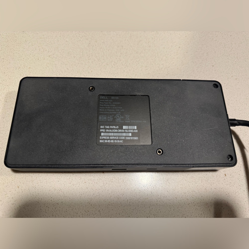 Dell WD19S Docking Station USB Type-C HDMI Display Port With AC Adapter